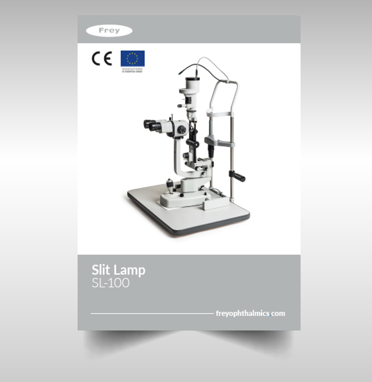 SL-100 digital LED slit lamp brochure with technical specification